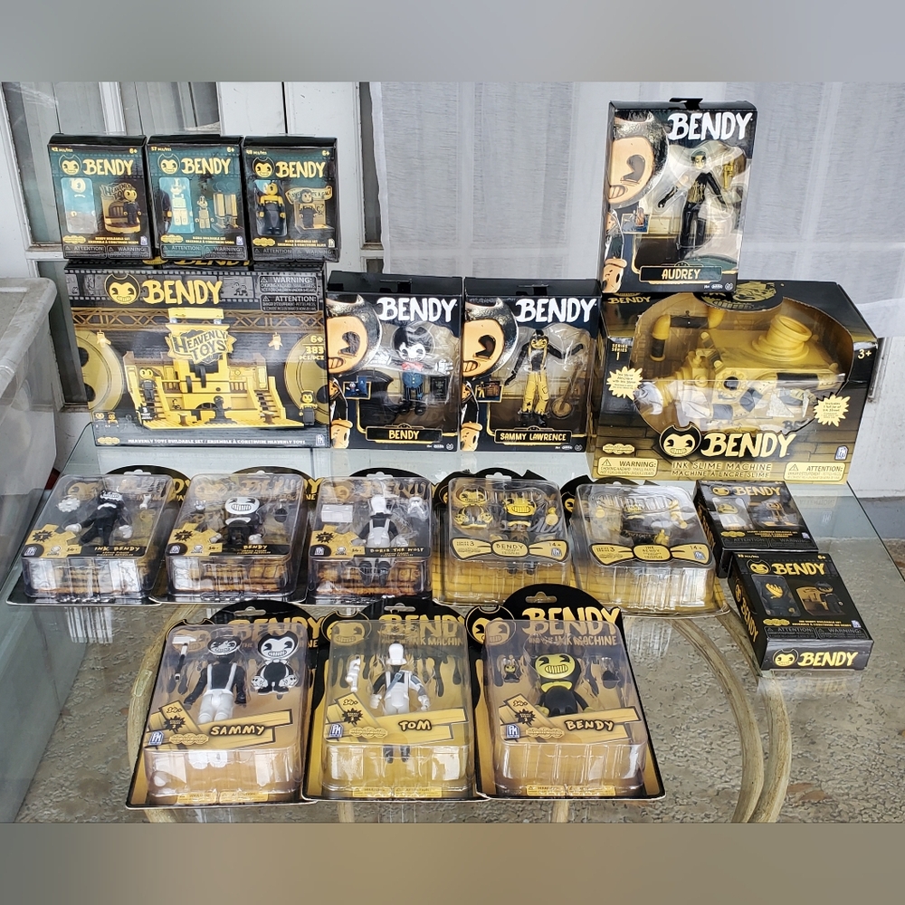 Bendy And The Ink Machine Lot, RARE Ink Machine Action Figures, & Buildables